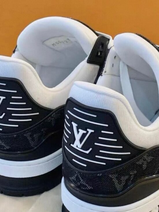 Louis Vuitton Black and White LV Trainer Sneakers main image 7